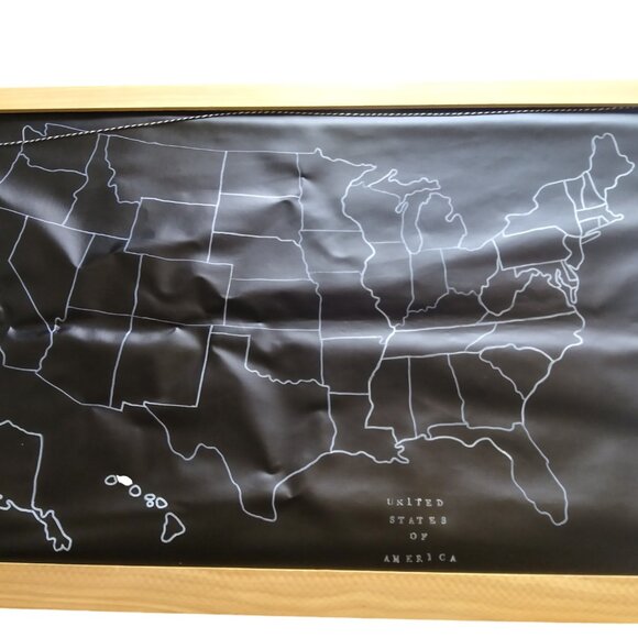 United States of America Hanging Chalkboard Map - Picture 1 of 8